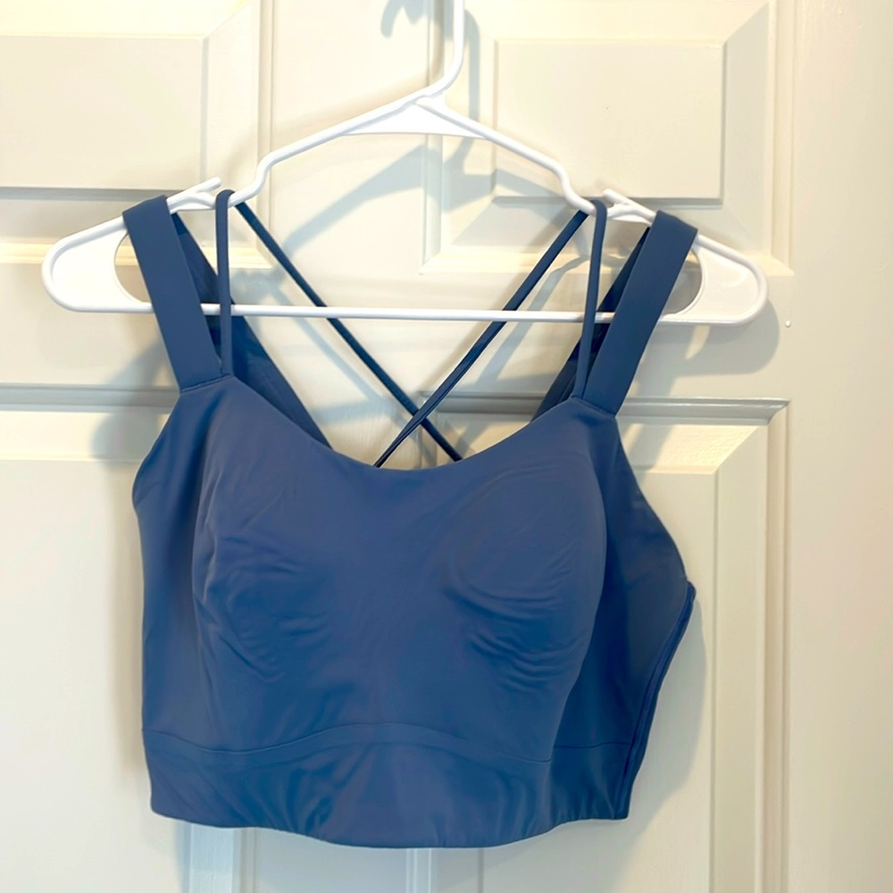 Lululemon Like a Cloud Longline Bra D/DD Cup in Oasis Blue size 10